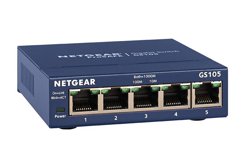 Netgear GS105GE 5-Port Gigabit Ethernet Unmanaged Switch 